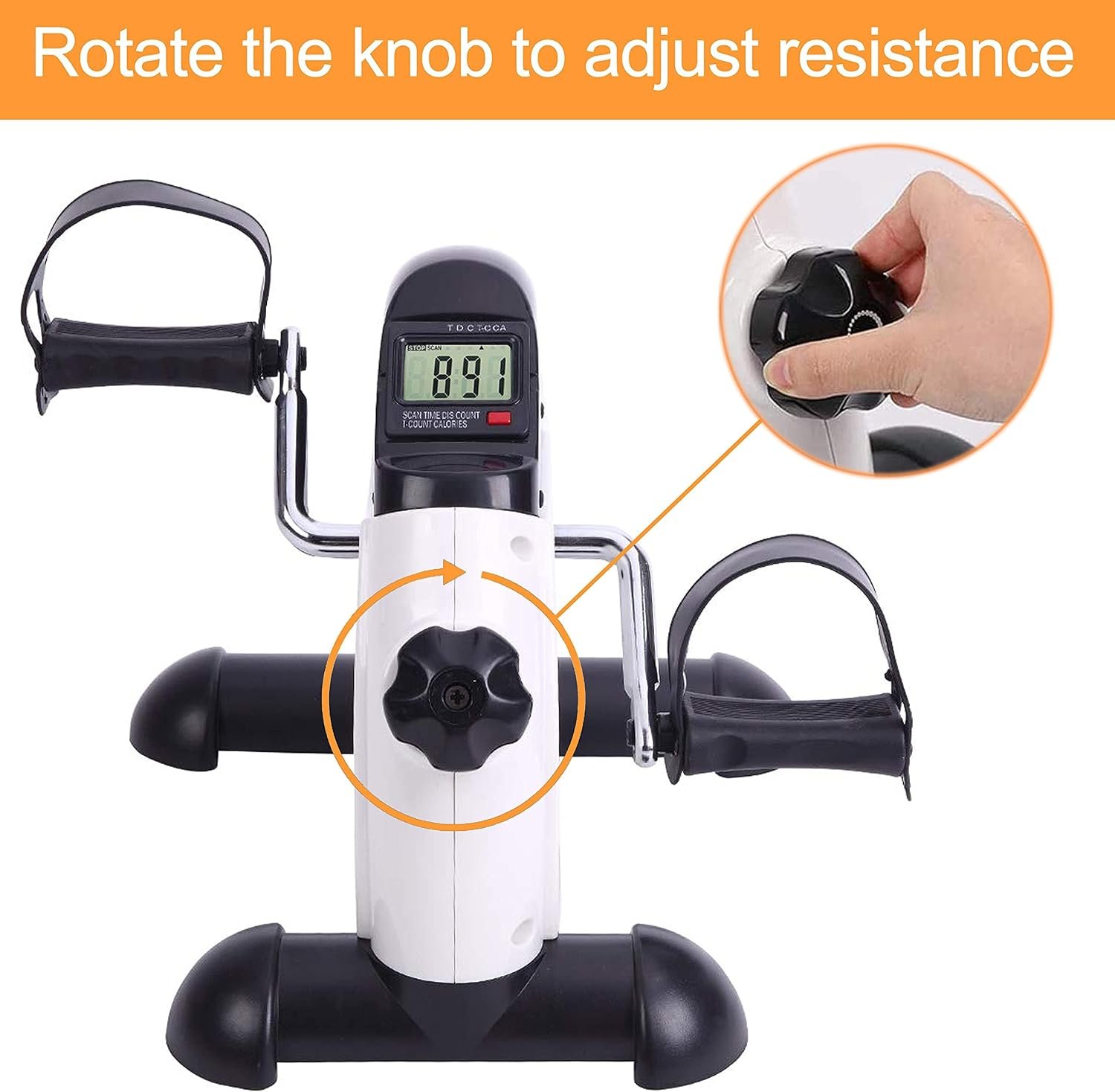 Pedal Exerciser Mini Exercise Bike for Leg & Arm with LCD Display - Image 5