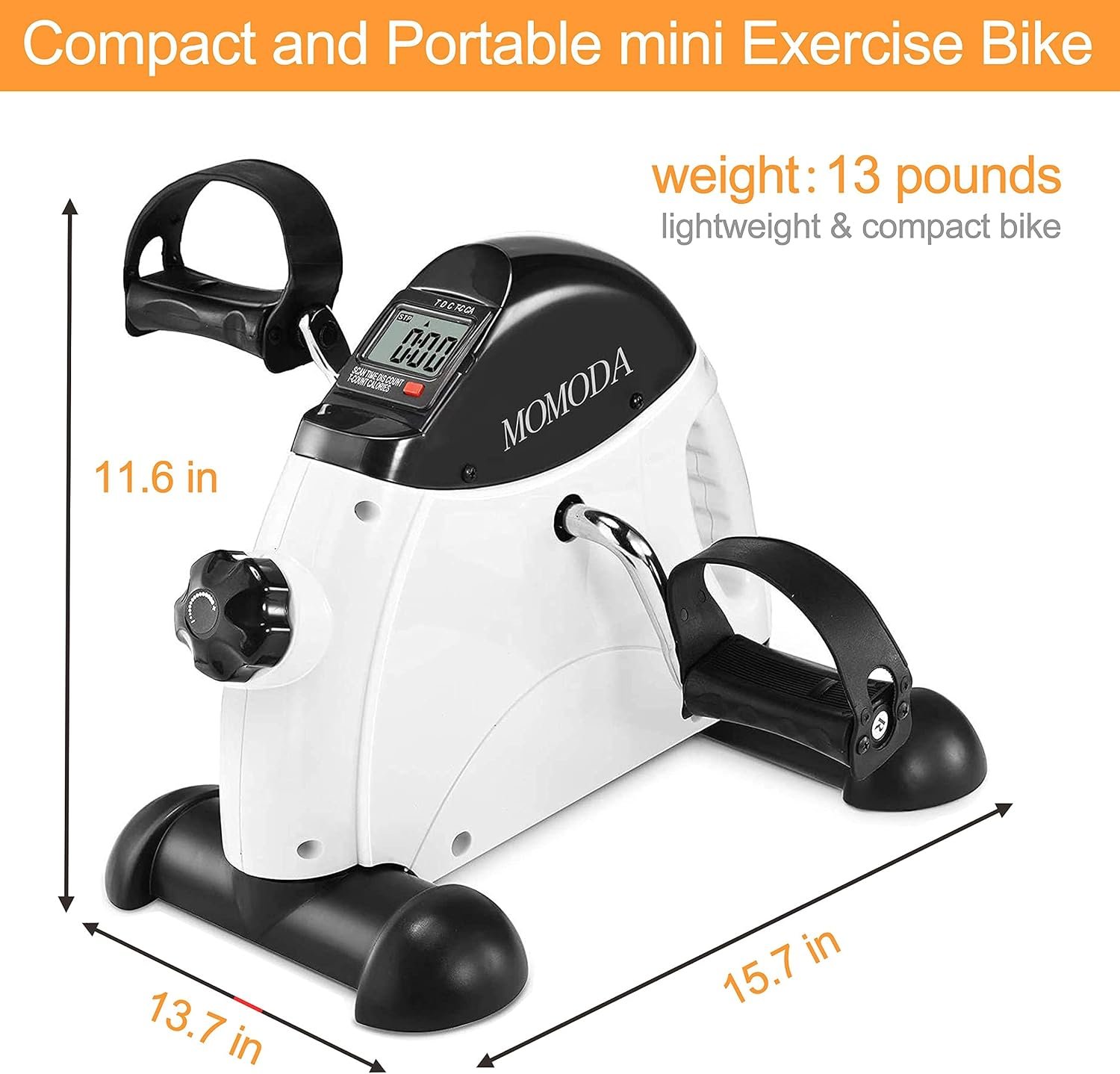 Pedal Exerciser Mini Exercise Bike for Leg & Arm with LCD Display - Image 9