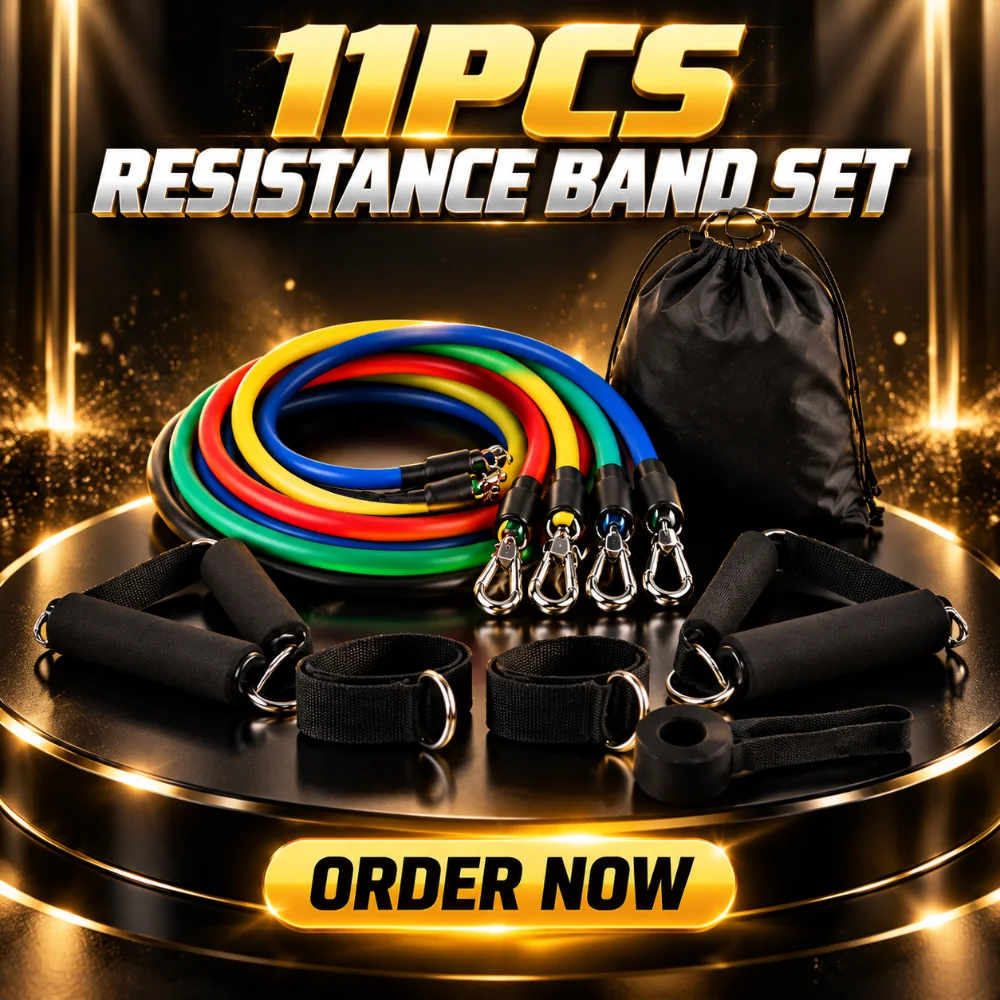 Buy 11pcs resistance band set online in Bangladesh