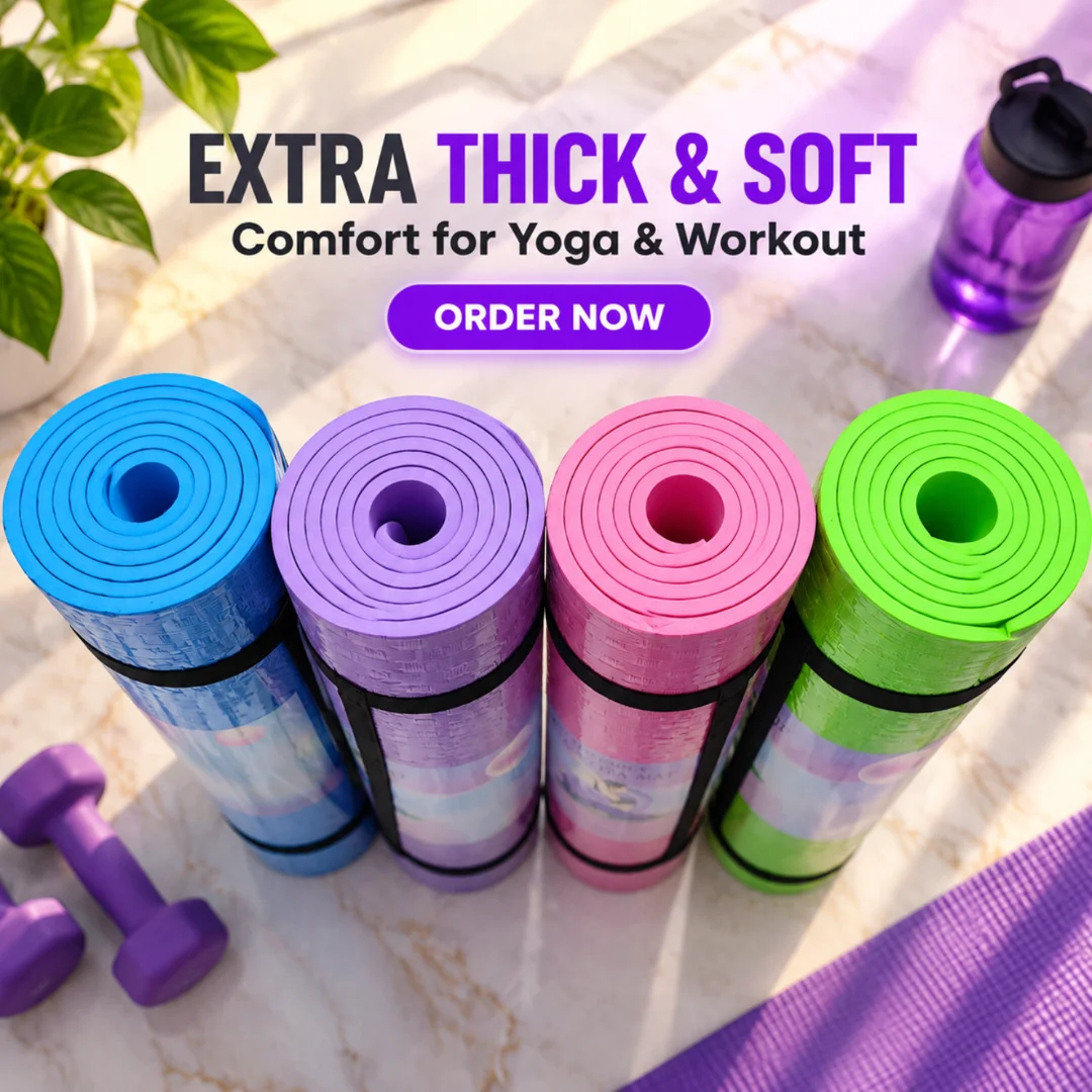 8mm thick yoga mat extra soft cushion