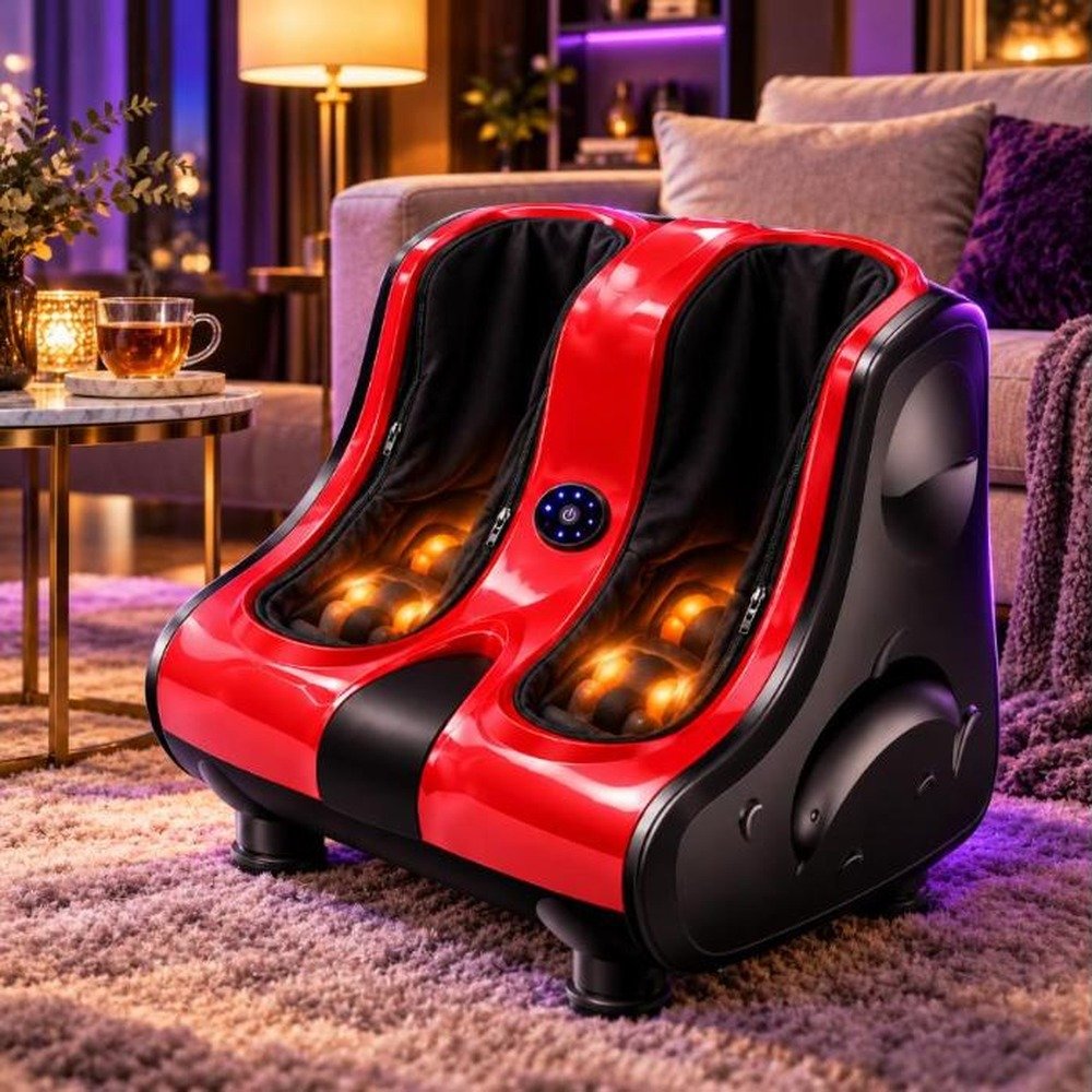 Relax4Life foot and calf massager in a cozy living room