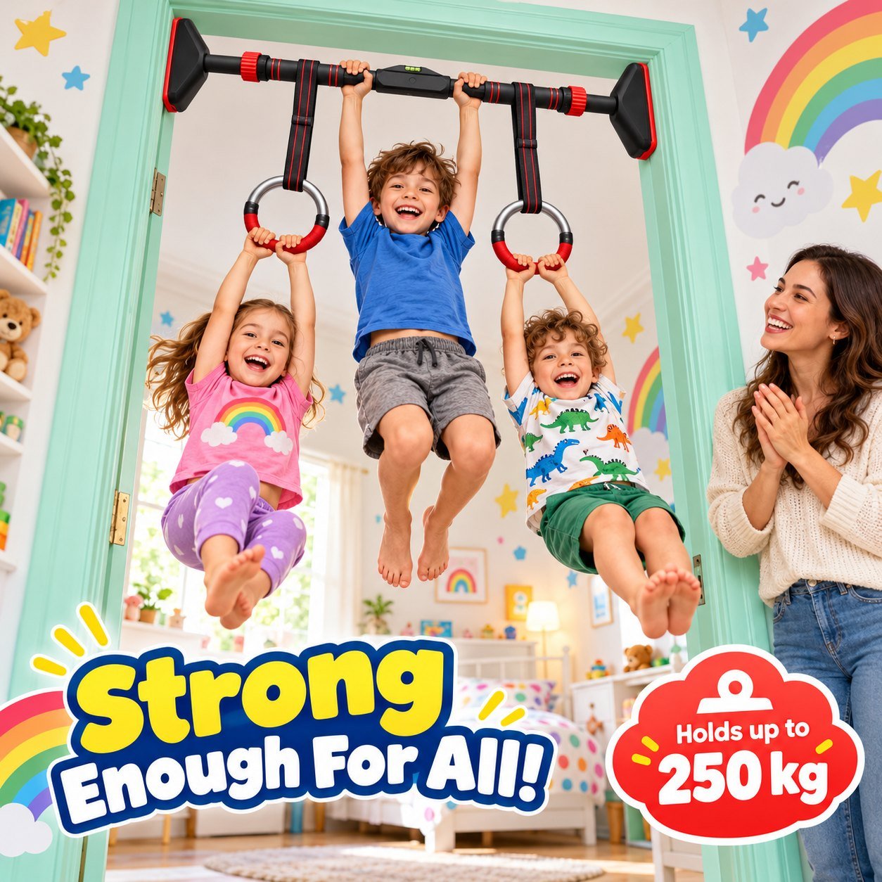 Door pull up bar for kids – strong enough for all