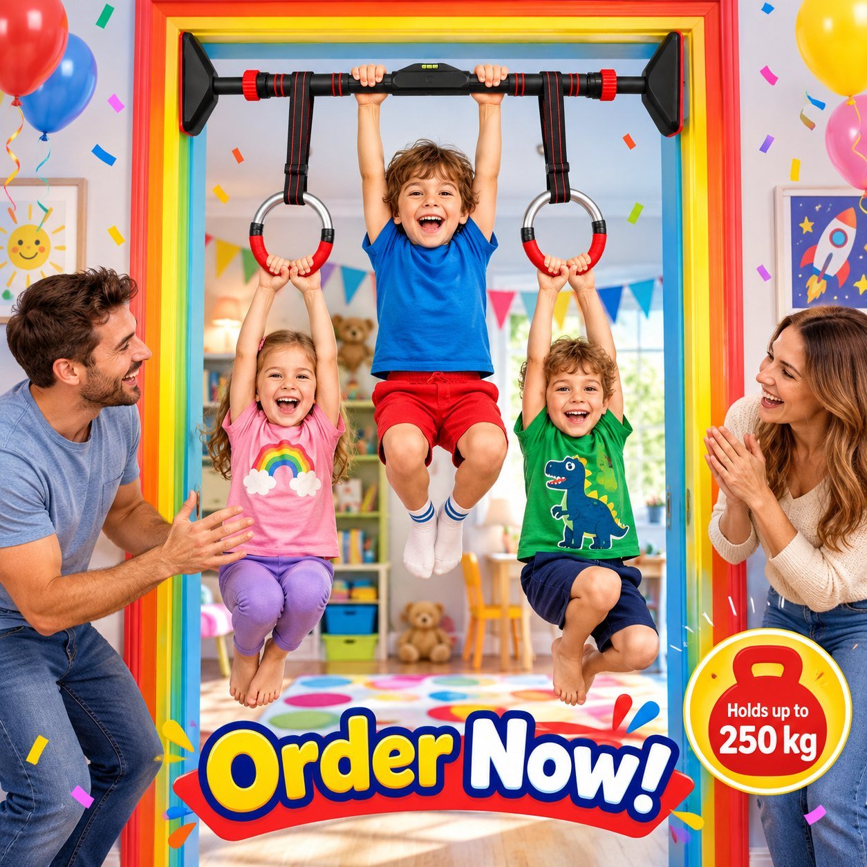 Door pull up bar for kids – family fun