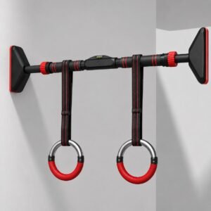 Door pull up bar for kids with gymnastic rings