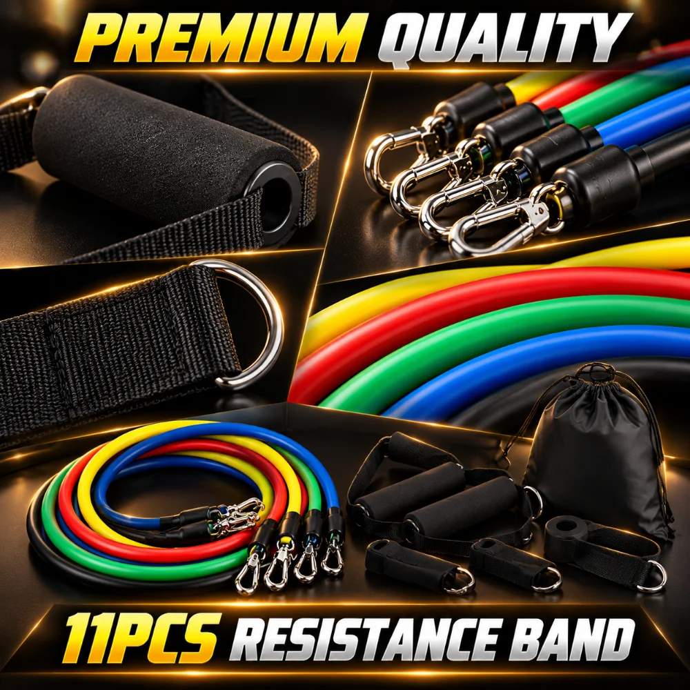 Premium quality resistance tube band with foam handles
