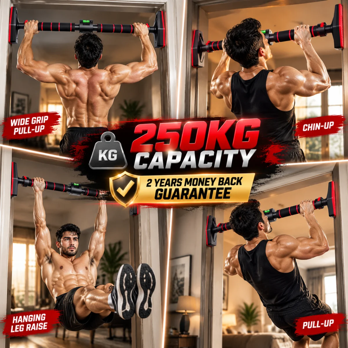 Premium door pull up bar exercises chin up leg raise
